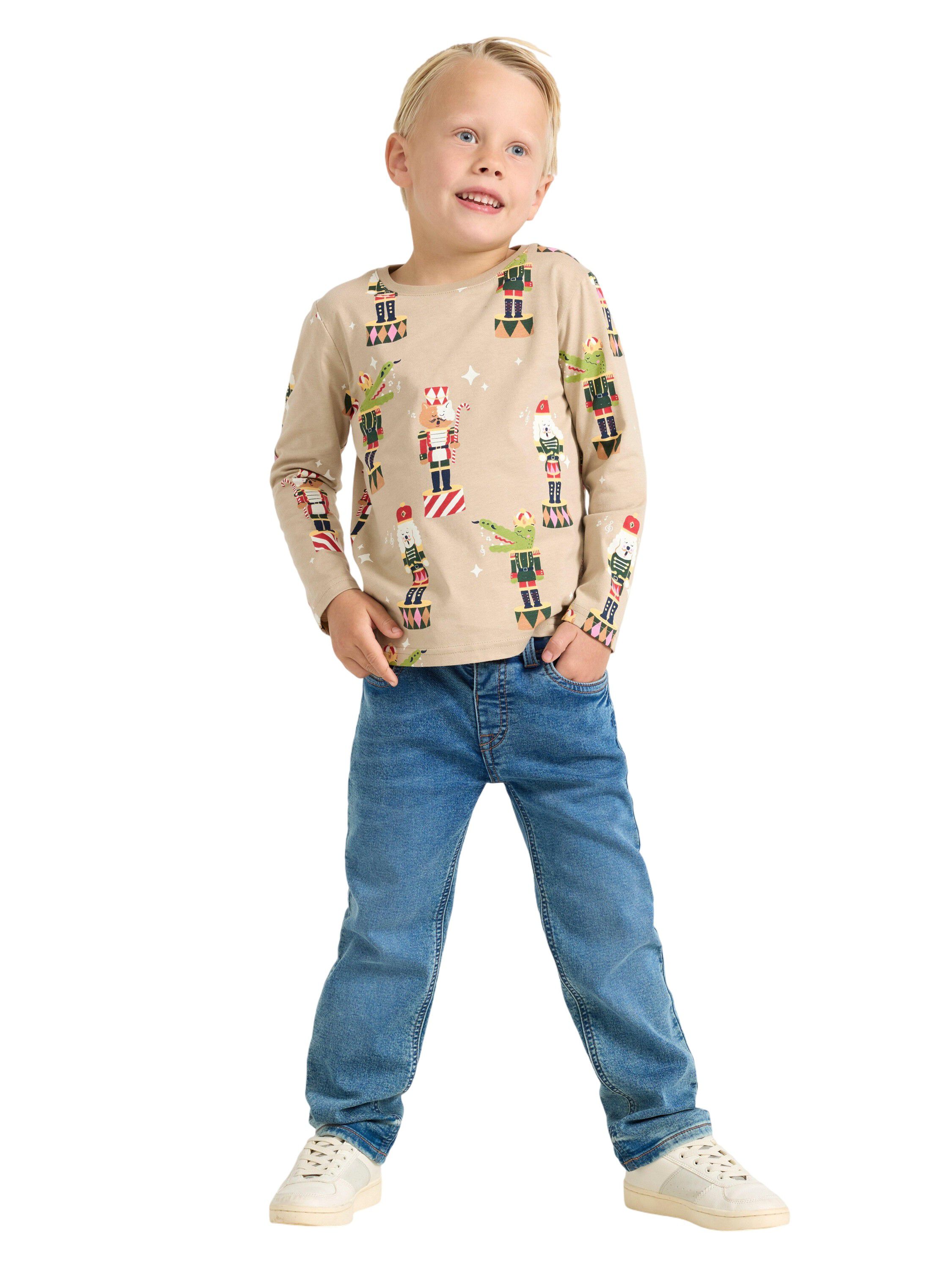 Langermet topp i myk bomullsjersey