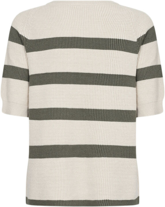 SC-KANITA STRIPE 19 Pullover Støvet Grøn