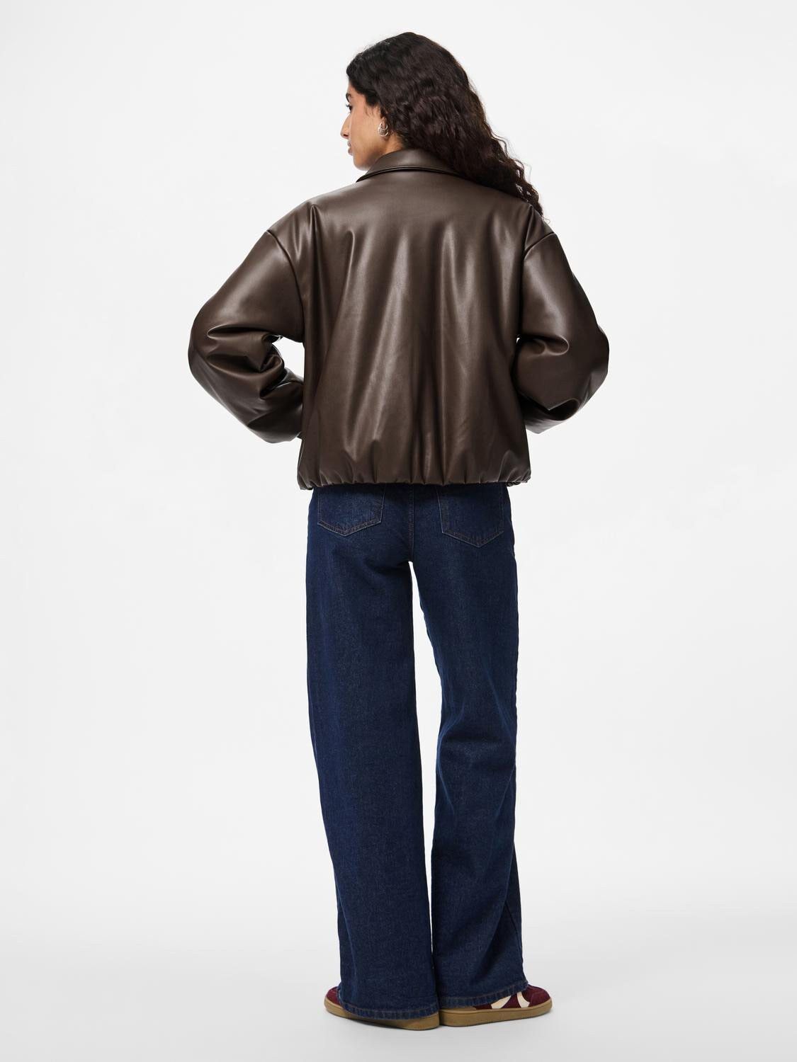 Pclara Padded Coated Bomber Jacket