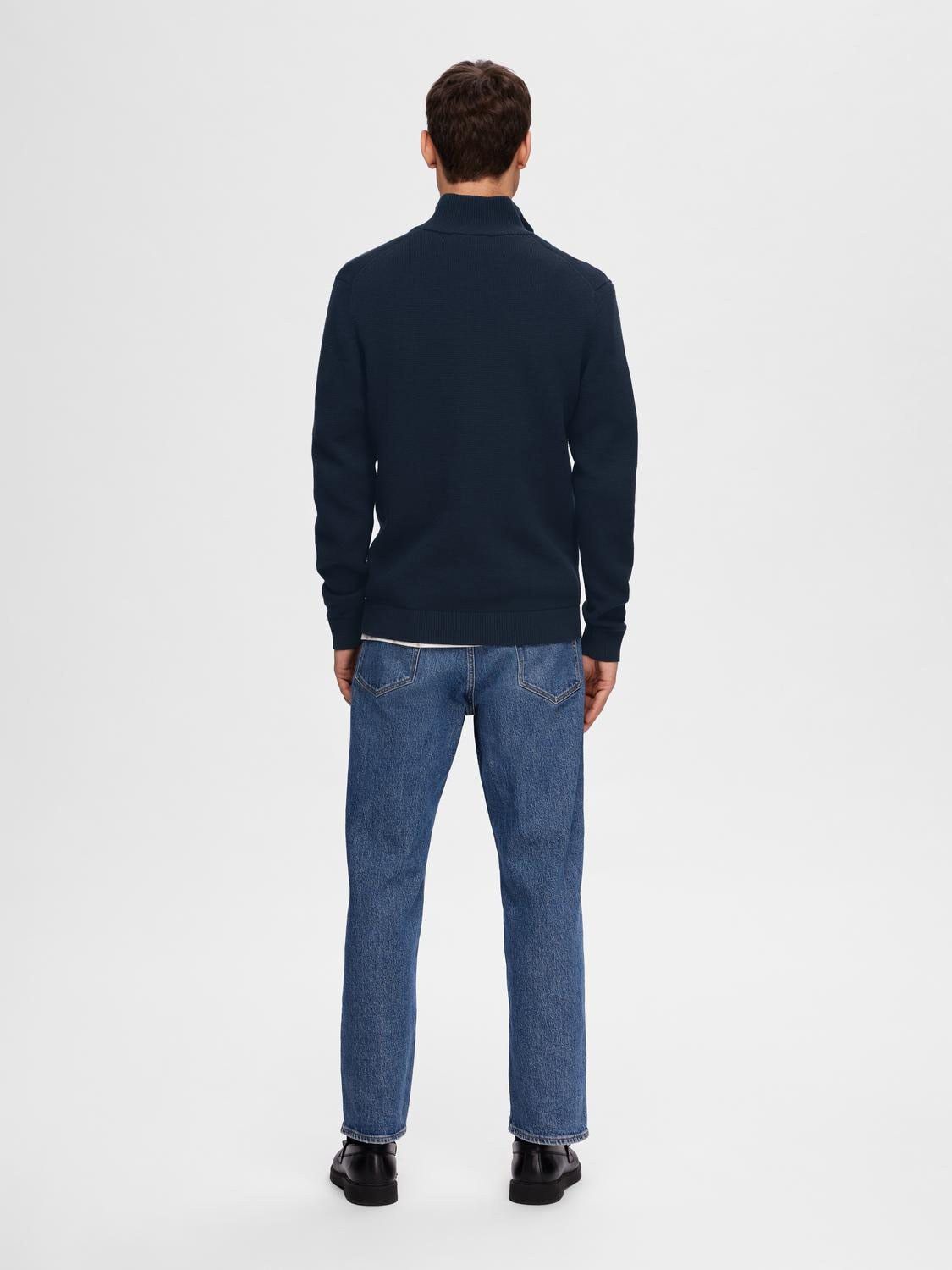 Slmdane Ls Knit Structure Half Zip Noos