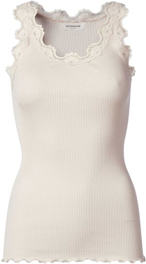 Silketop med blonde