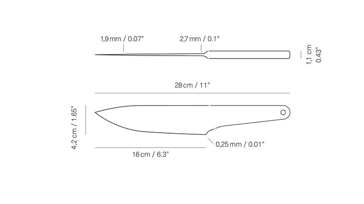 CK16 - Chefs knife - Drop Forged