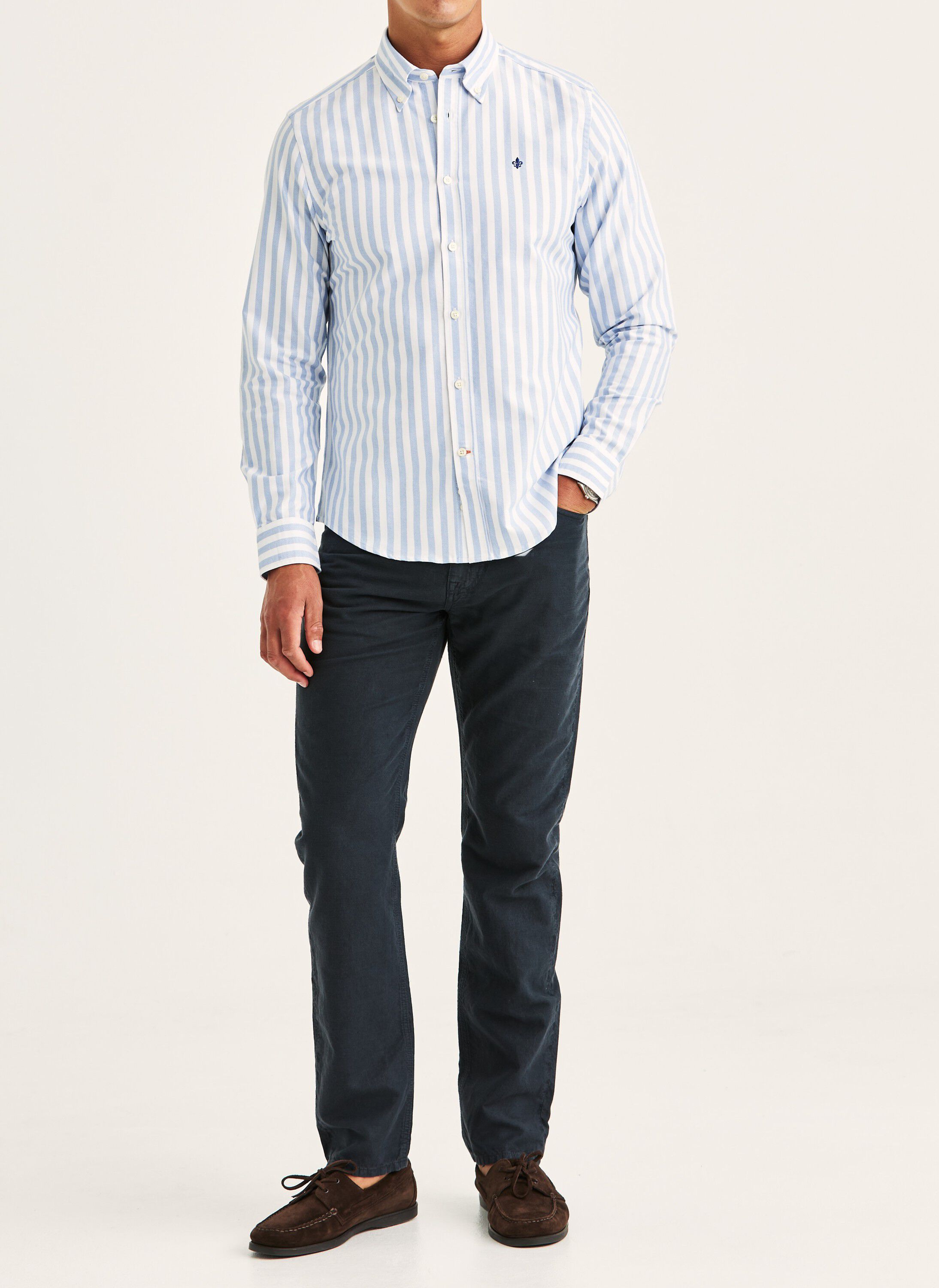 Douglas Oxford Stripe Shirt-Slim Fit