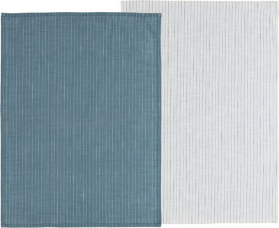 Kjøkkenhåndkle 50x70 Line 2 stk. China blue/White