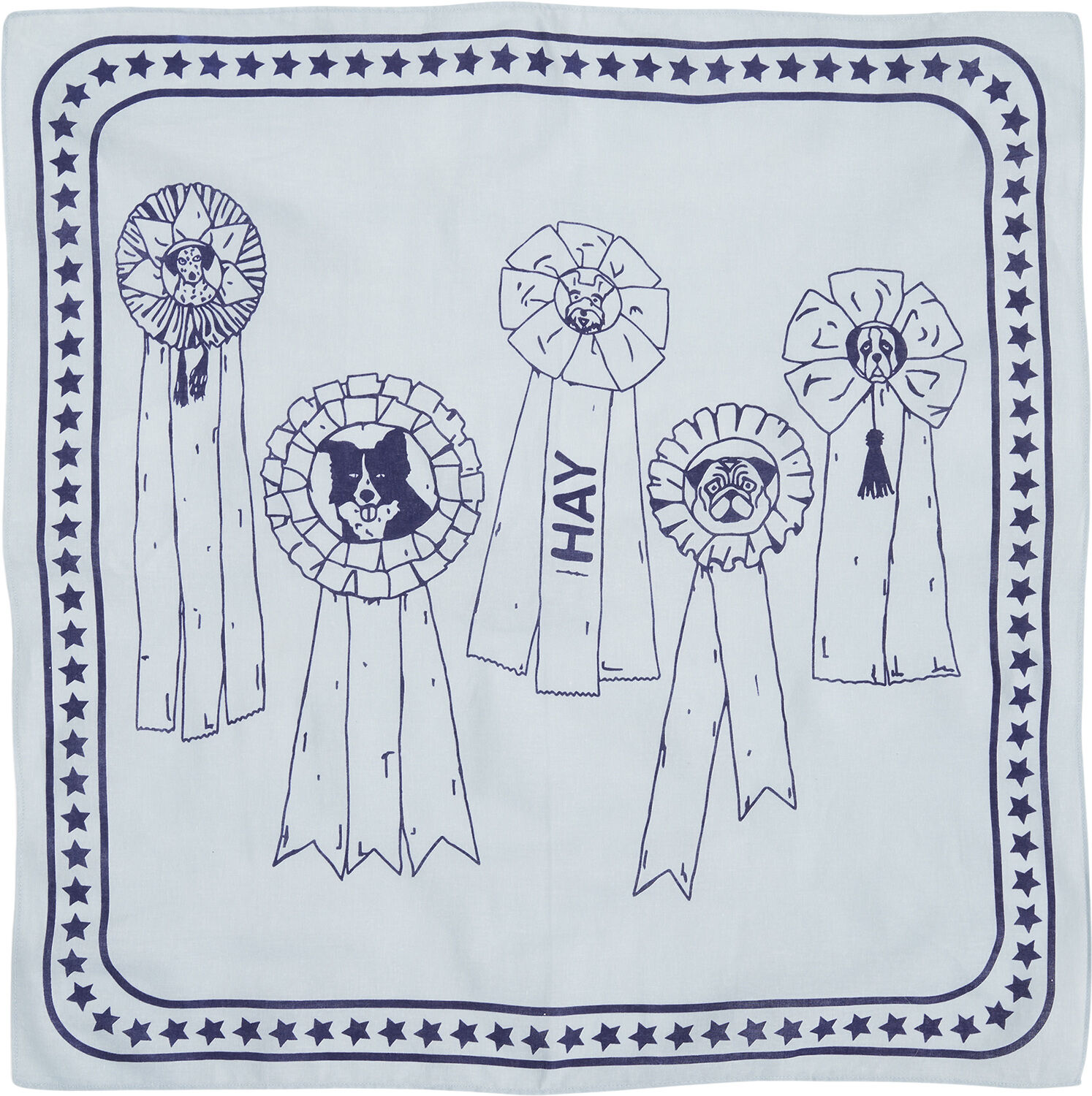 HAY Dogs Scarf-55 x 55-Light blue