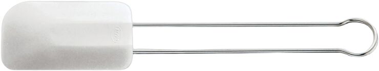 Slikkepott 26 cm Stål/Hvit