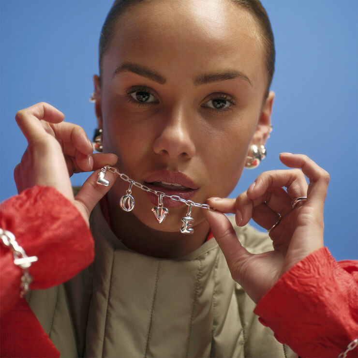 Puffer Letter Charm - E