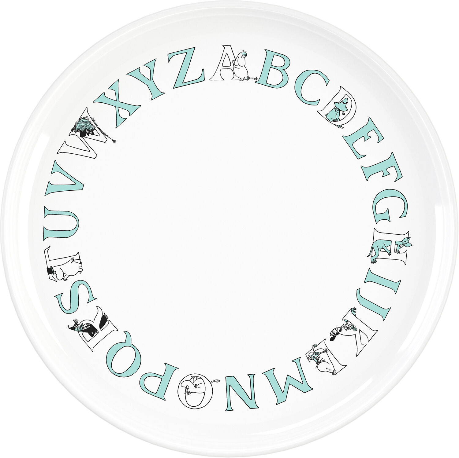 Moomin ABC asjett &Oslash; 20 cm Moomin turqouise