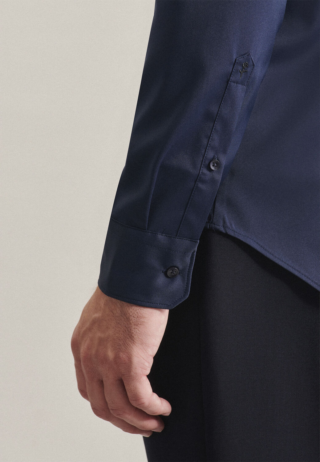 Performance shirt Slim Long sleeve Kent-Collar Uni