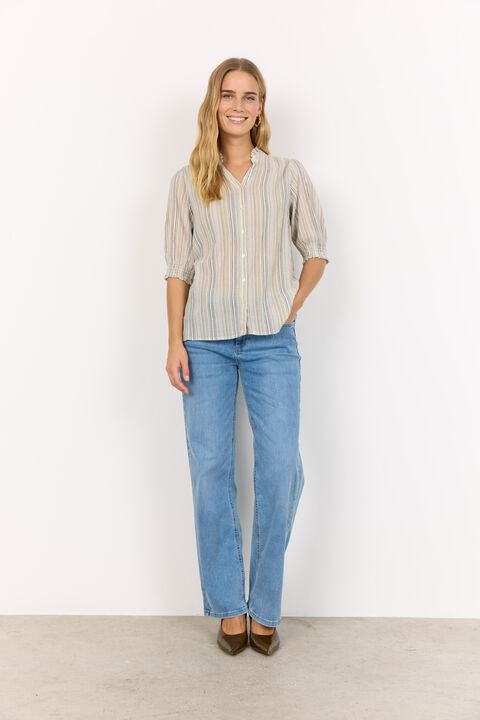 SC-PATTI 1 Bluse Støvet Grøn