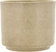 Blomsterpotte Leer 17 x 15 cm Kremfarget Steintøy