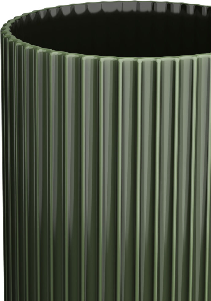 Lyngby Vase H31 cm m&oslash;rk gr&oslash;n porcel&aelig;n
