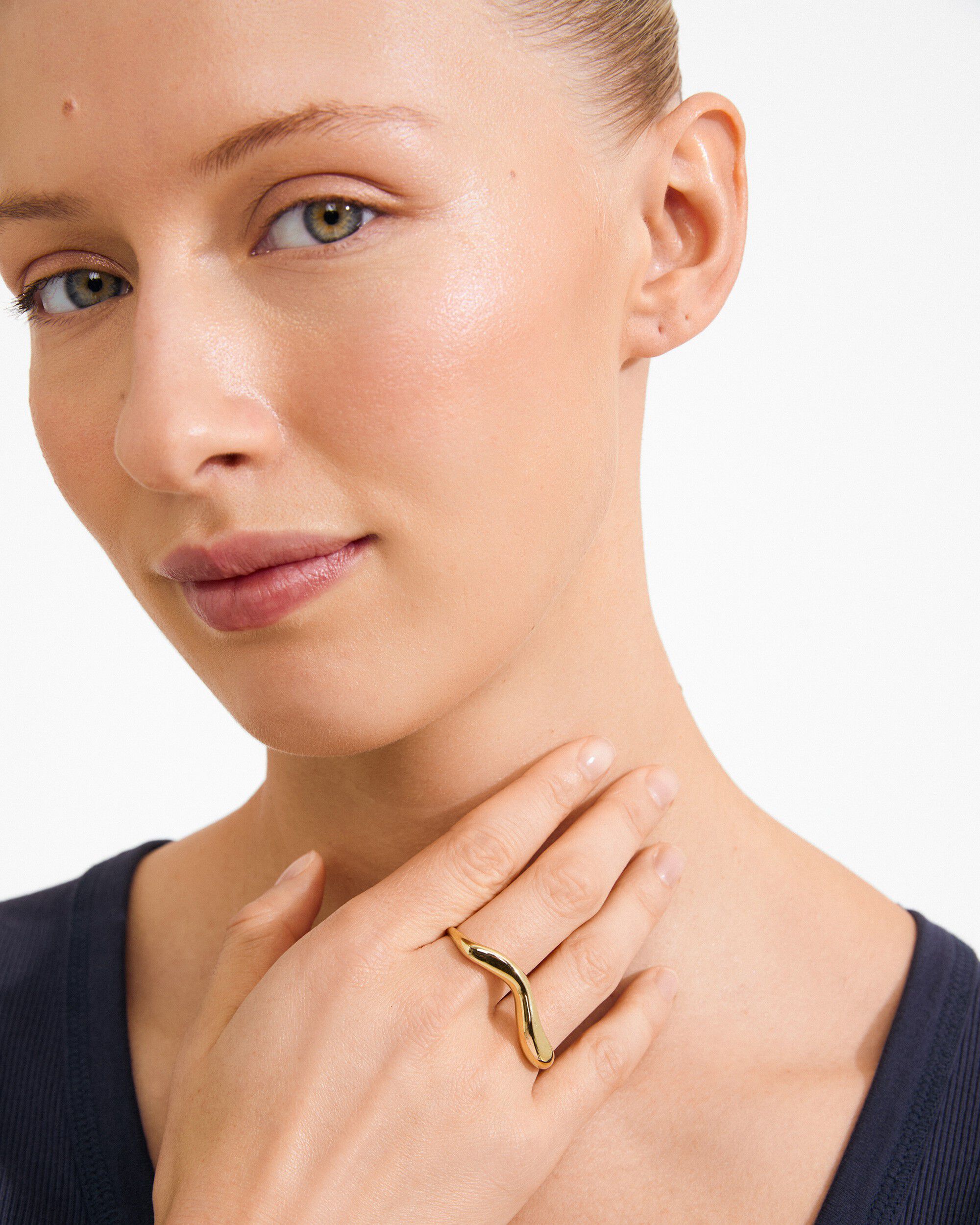 EVON double ring gold-plated