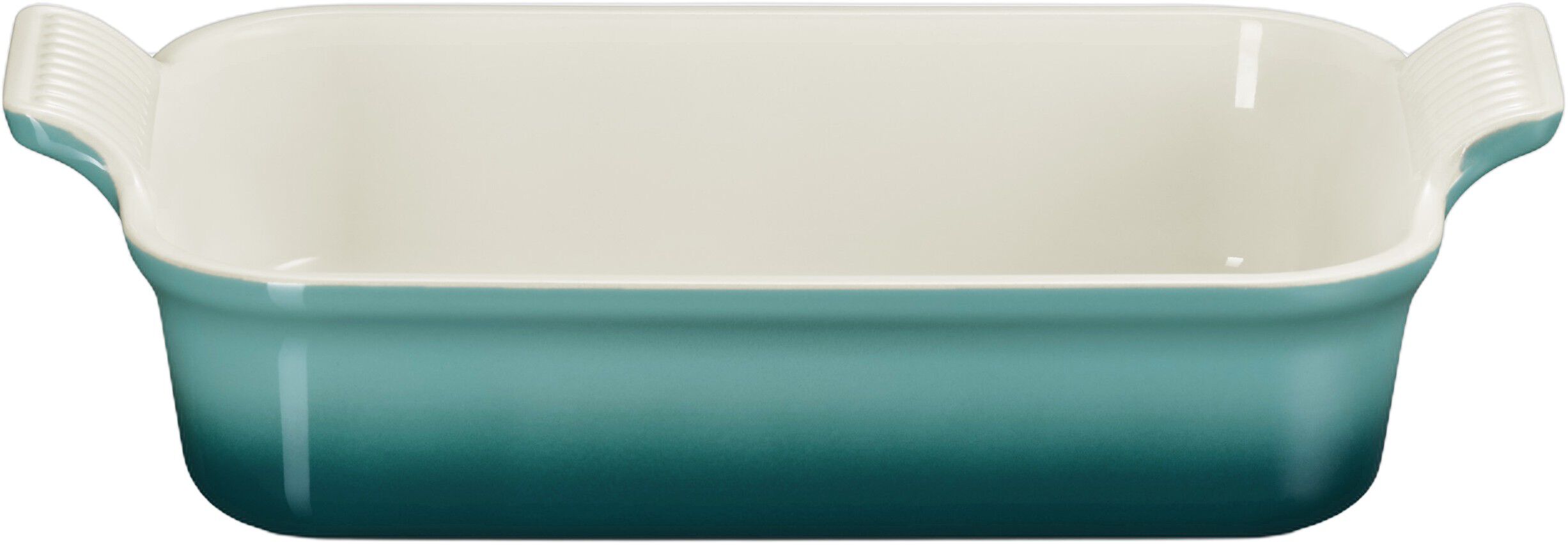 Le Creuset Signature stent&oslash;j Heritage rektangul&aelig;rt fad 26cm Bleu Rivie