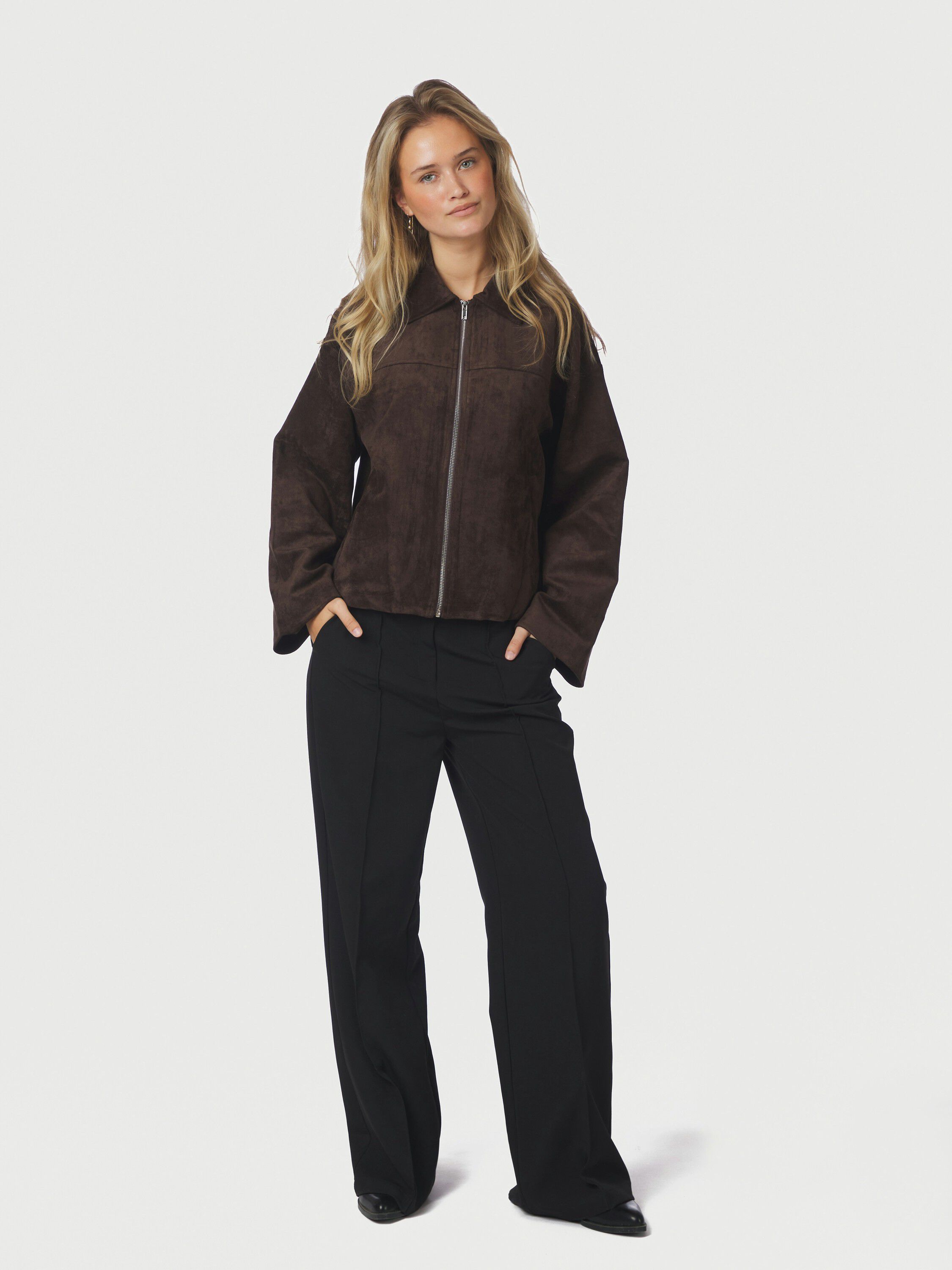 Skinnjakke Titan Faux Suede