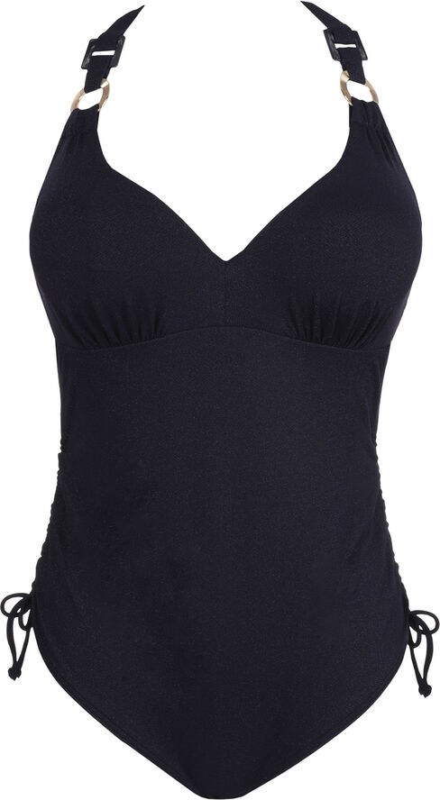 Pinner badedragt med dyb udskæring