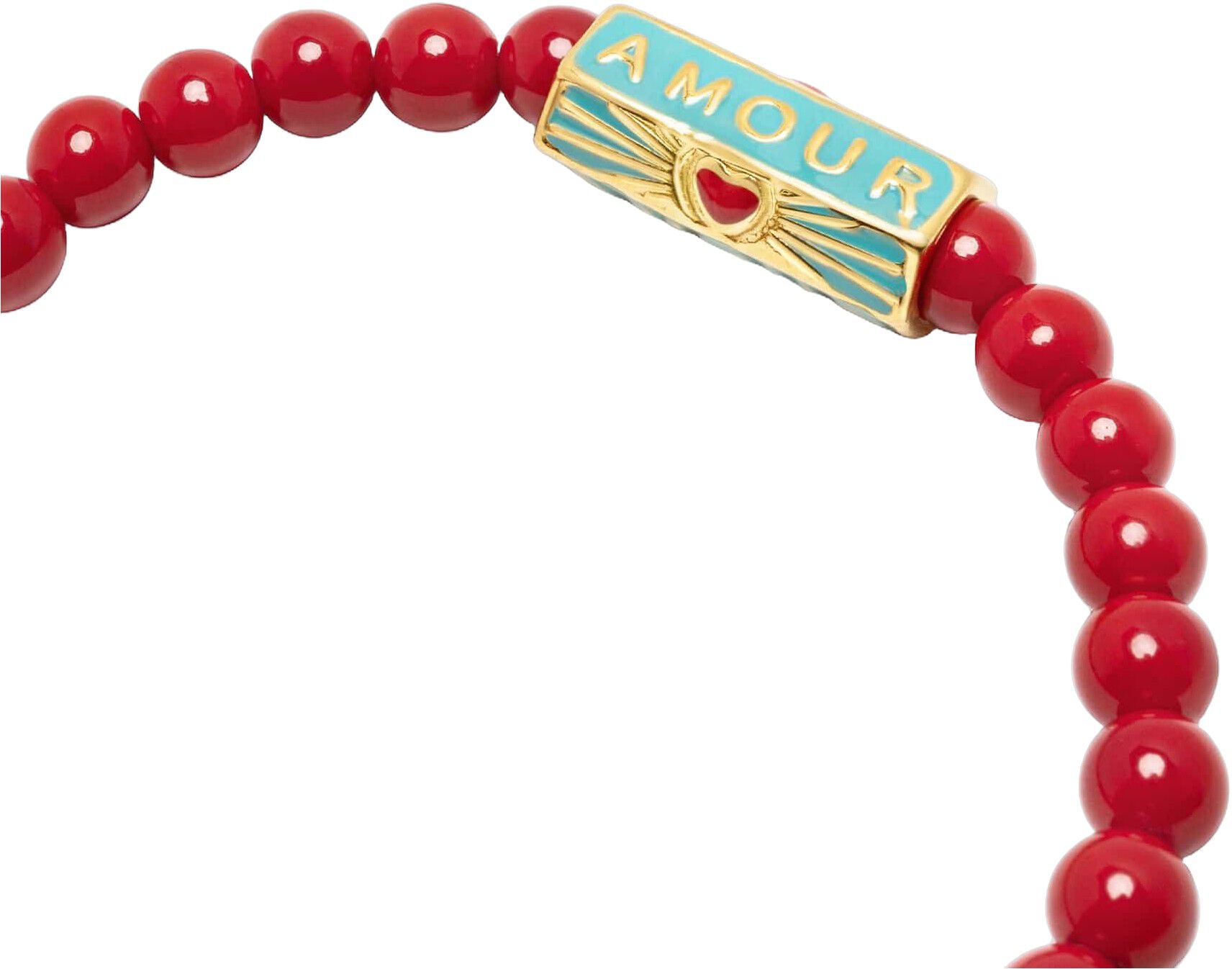 Amour Red Beaded Bracelet