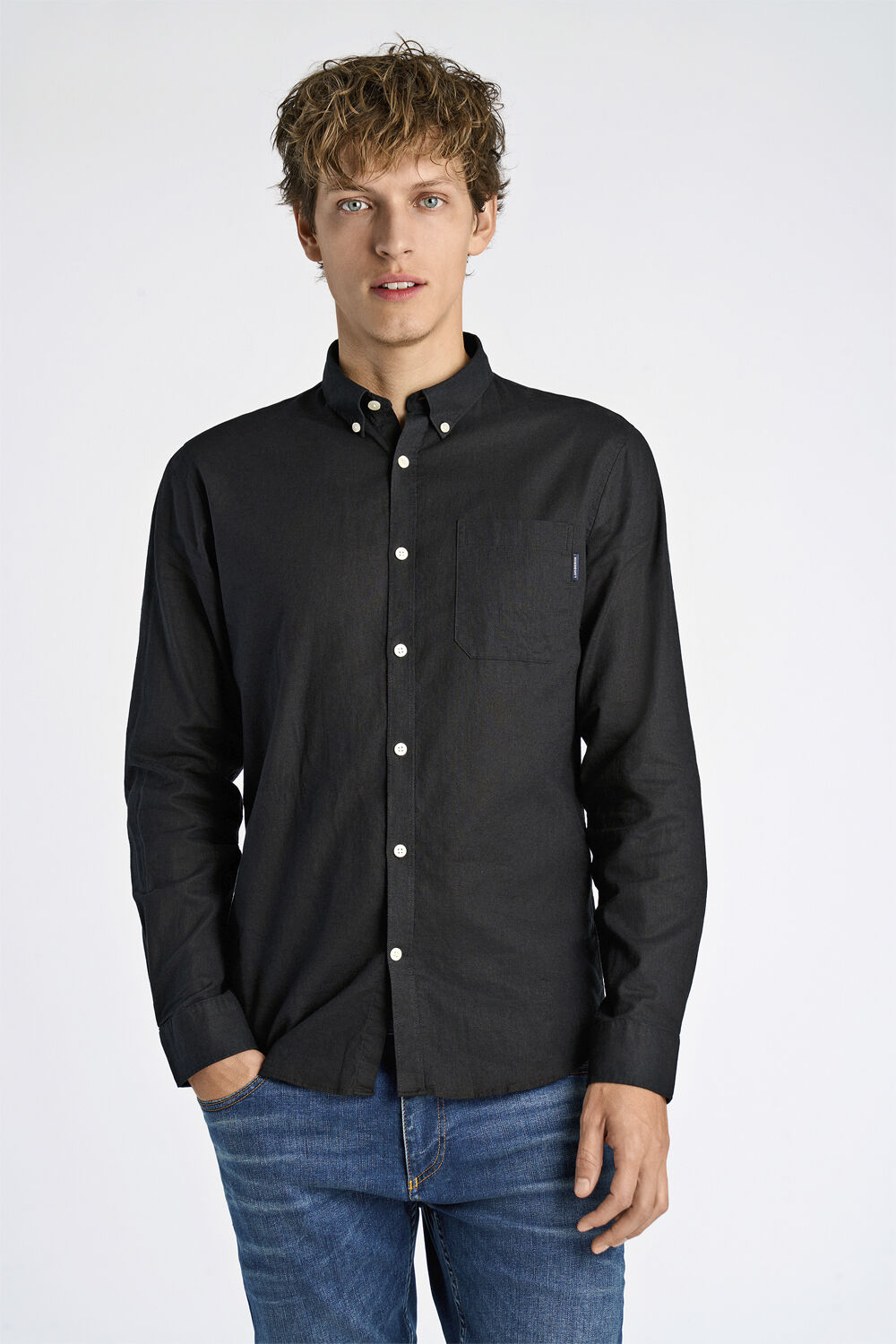 Cotton/linen shirt L/S