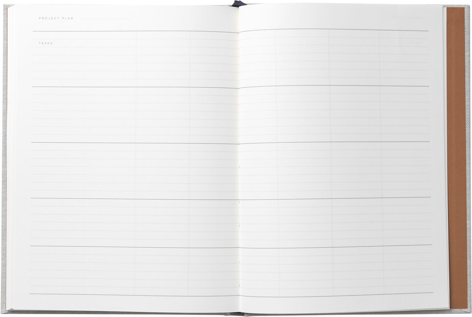 Business Notesbog med dagsplan og m&oslash;dereferat, lys gr&aring;