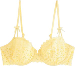 Uvatteret bh med broderie anglaise