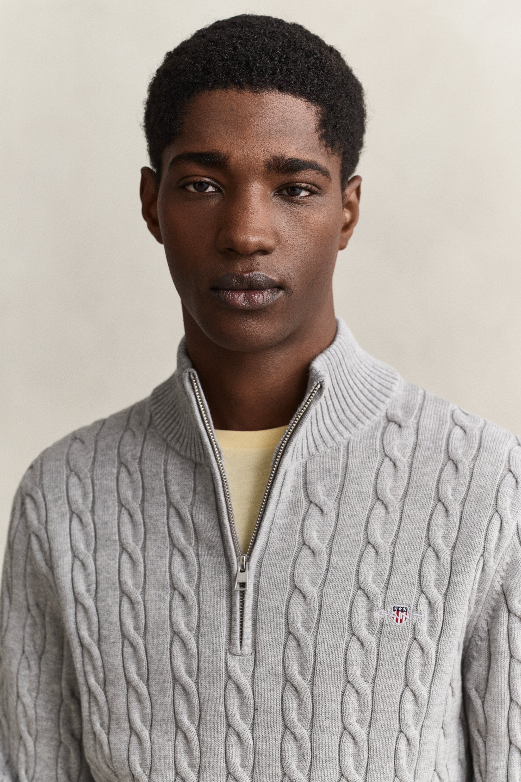 Cable Knit Half-Zip Sweater