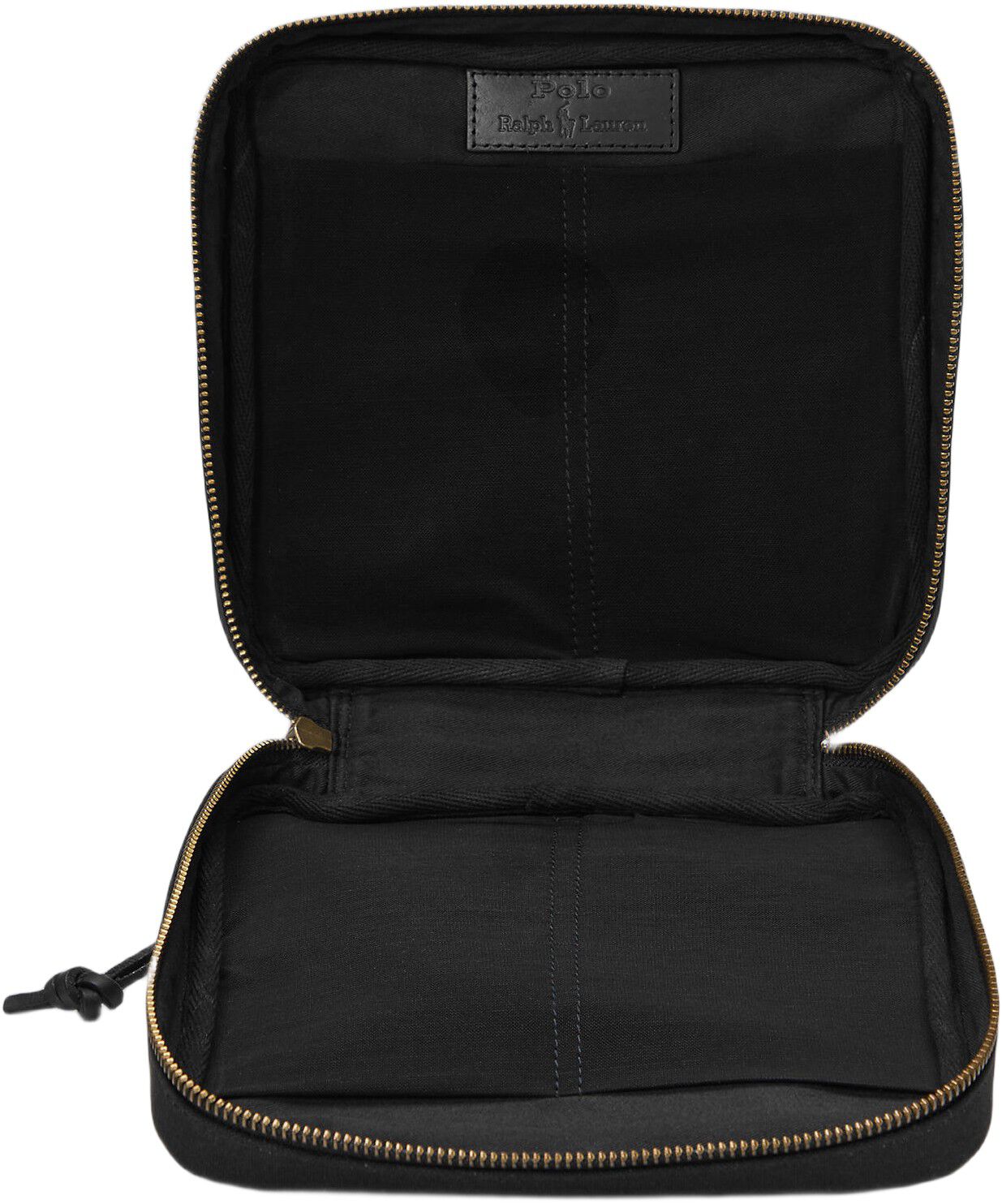 Canvas Leather Logo Pouch Bag