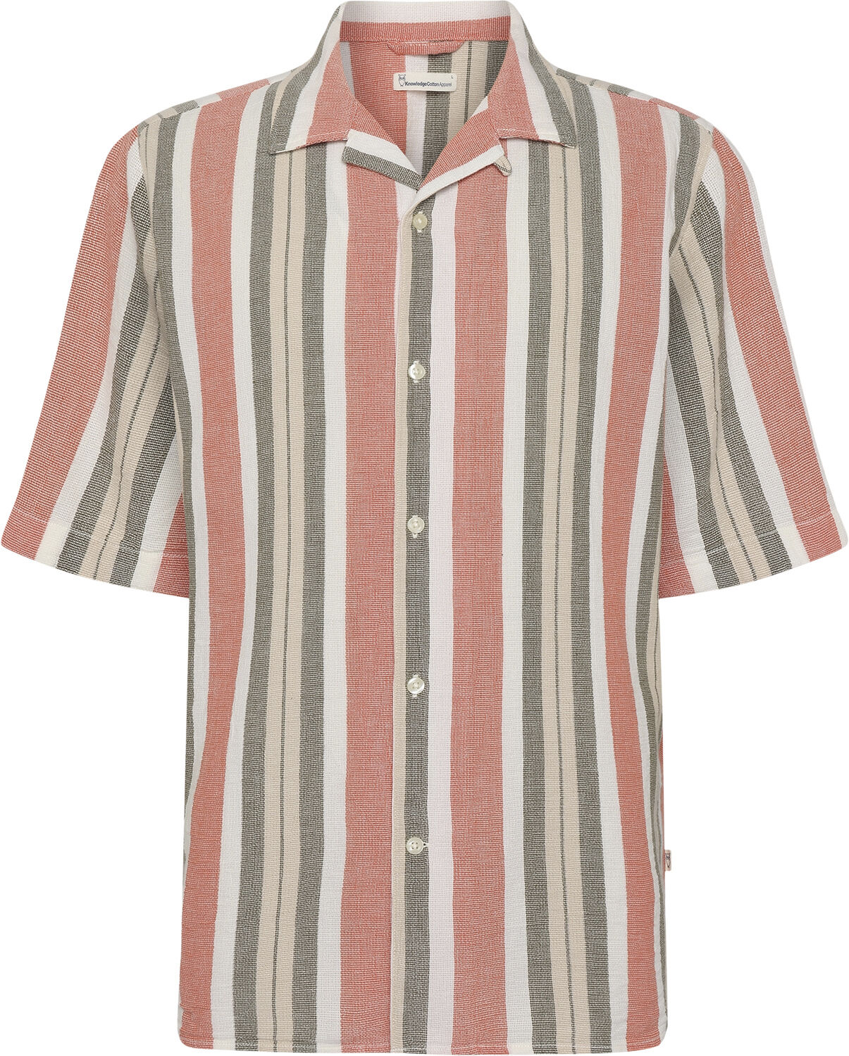 Box short sleeve striped cotton shirt GOTS/Vegan