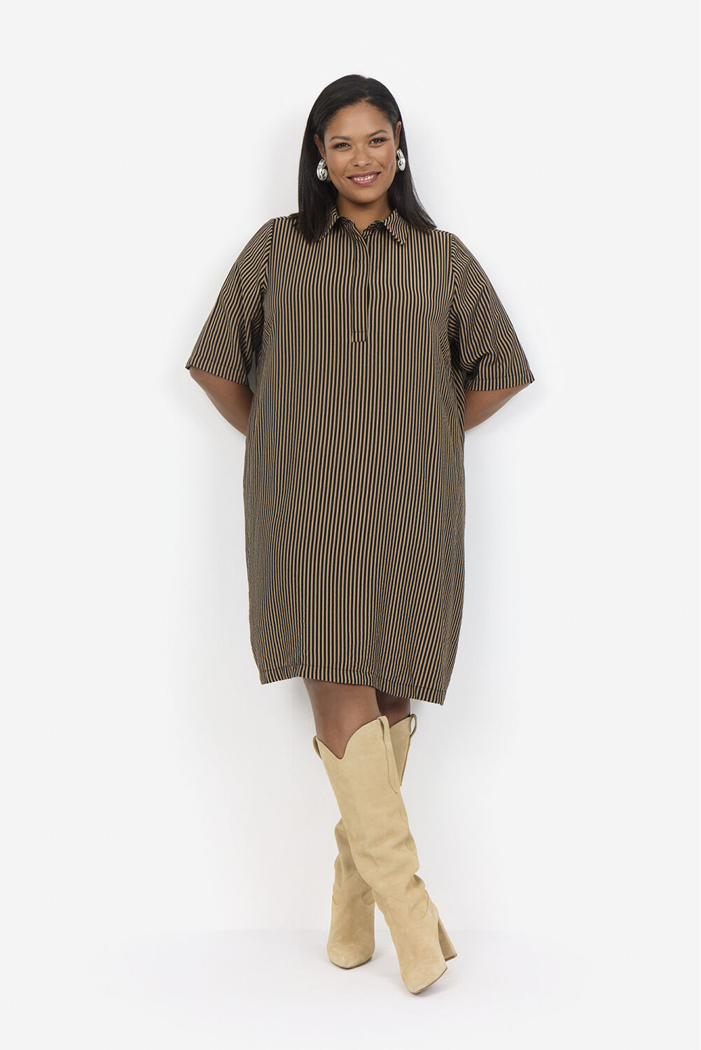 Curvy WA-GENTINA 3 Tunika M&oslash;rk sand