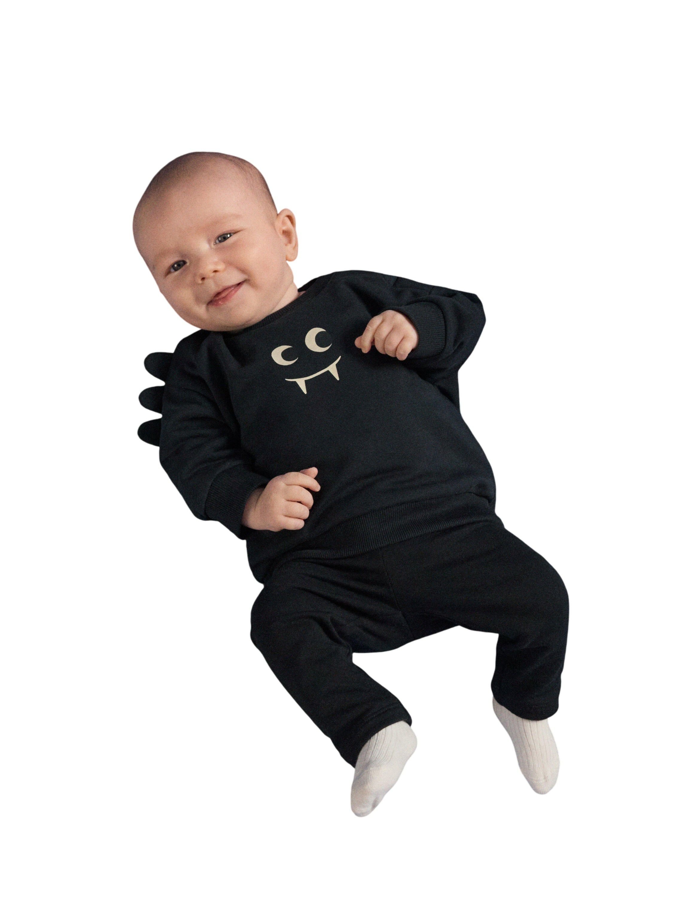 Sweatshirt i mjuk bomullstrik&aring; med