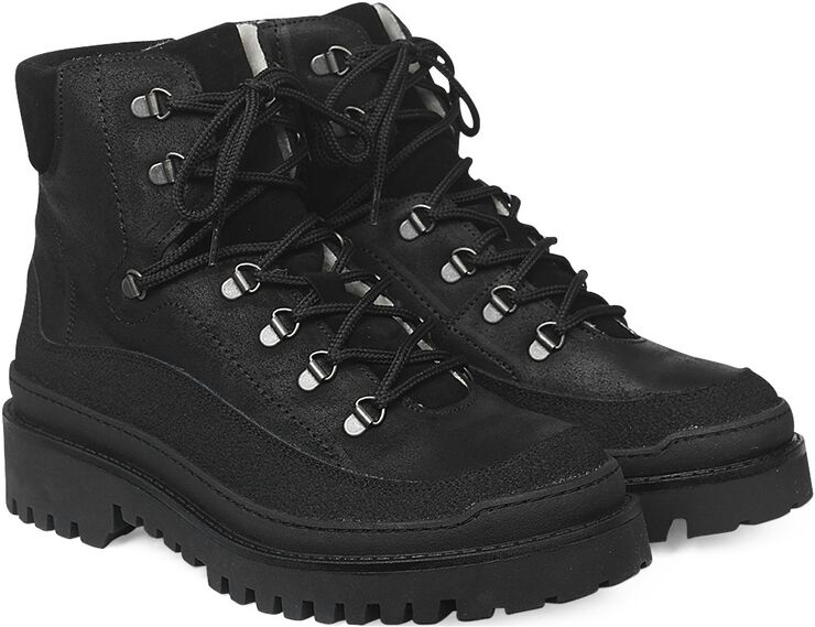 Snørestøvle med uldfoer