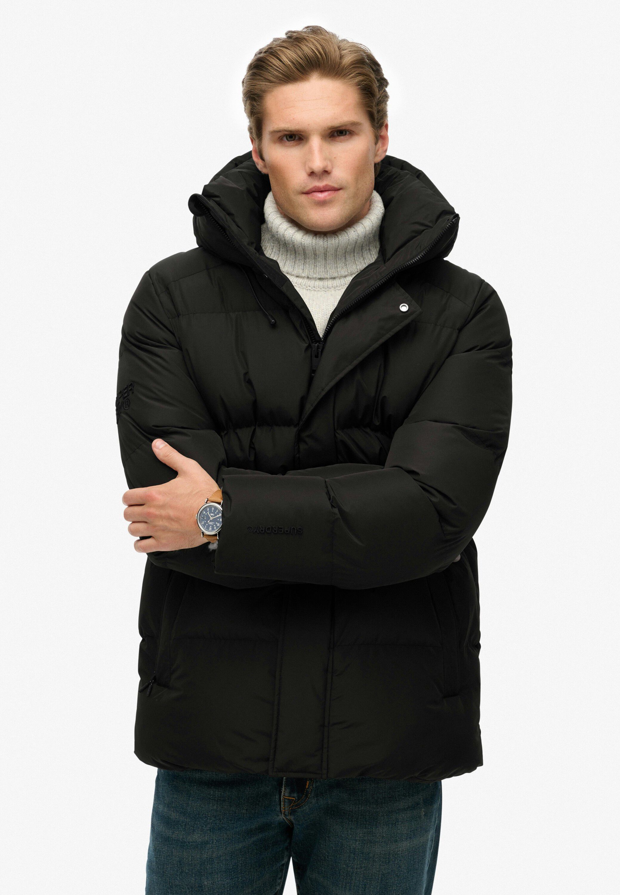 HOODED 5 BAFFLE SPORTS PUFFER