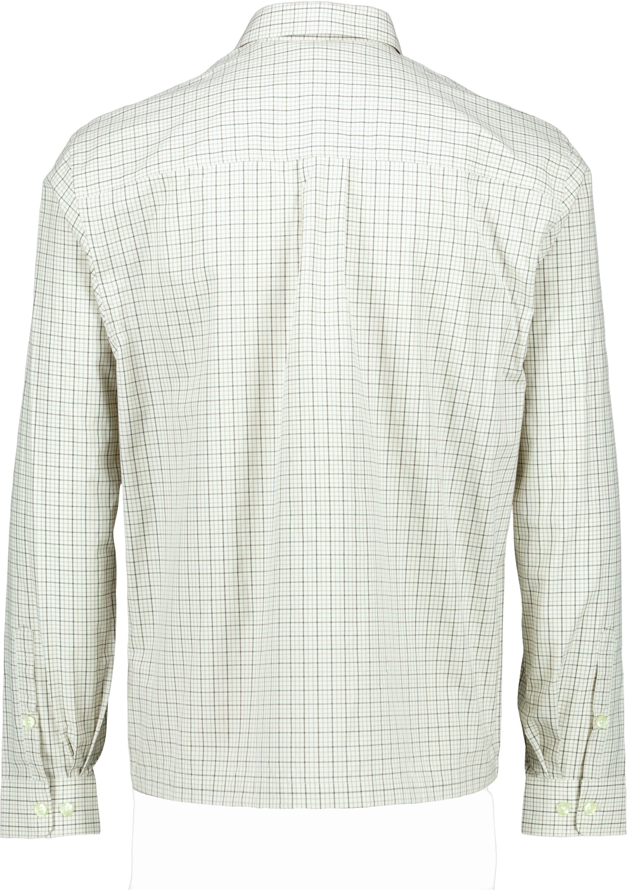 Plain check cropped shirt L/S