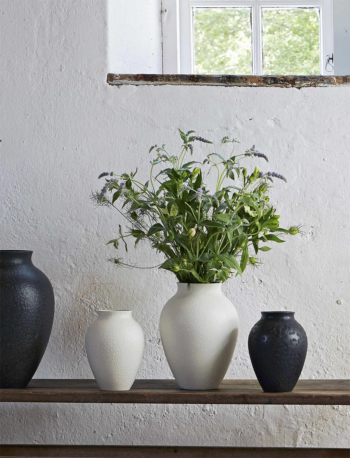 Knabstrup vase H 20 cm black