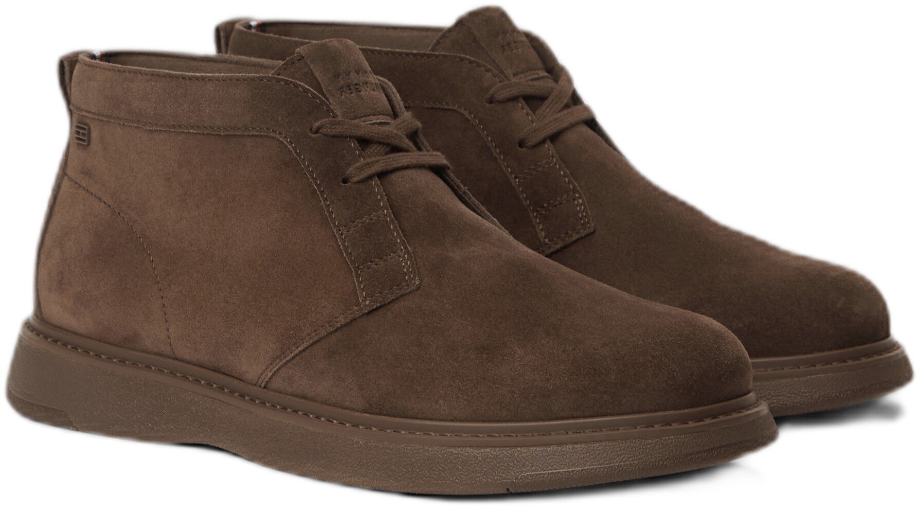 Suede Flag Plaque Chukka Boots