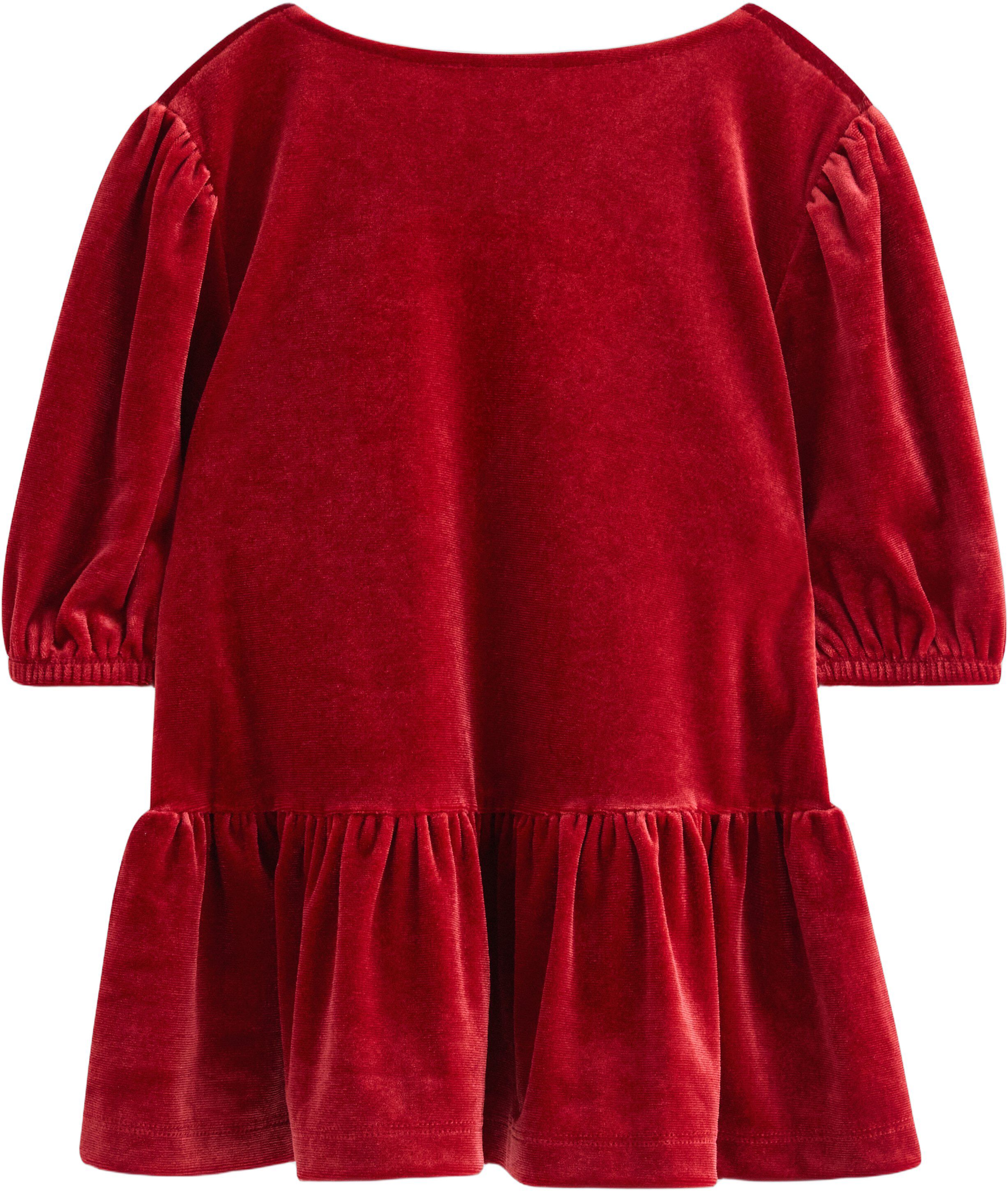 Top in velvet with short puff sleev