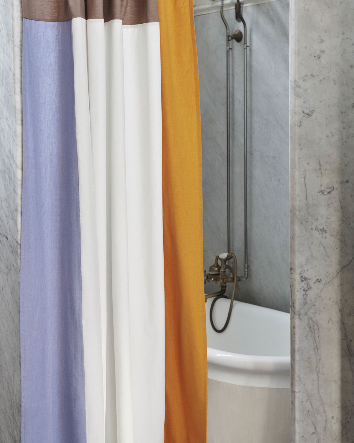 Pivot Shower Curtain-Cream