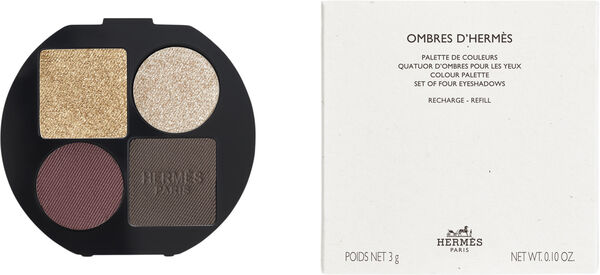 Ombres d'Hermès, powder quartet for the eyes refill, Ombres Mordorées