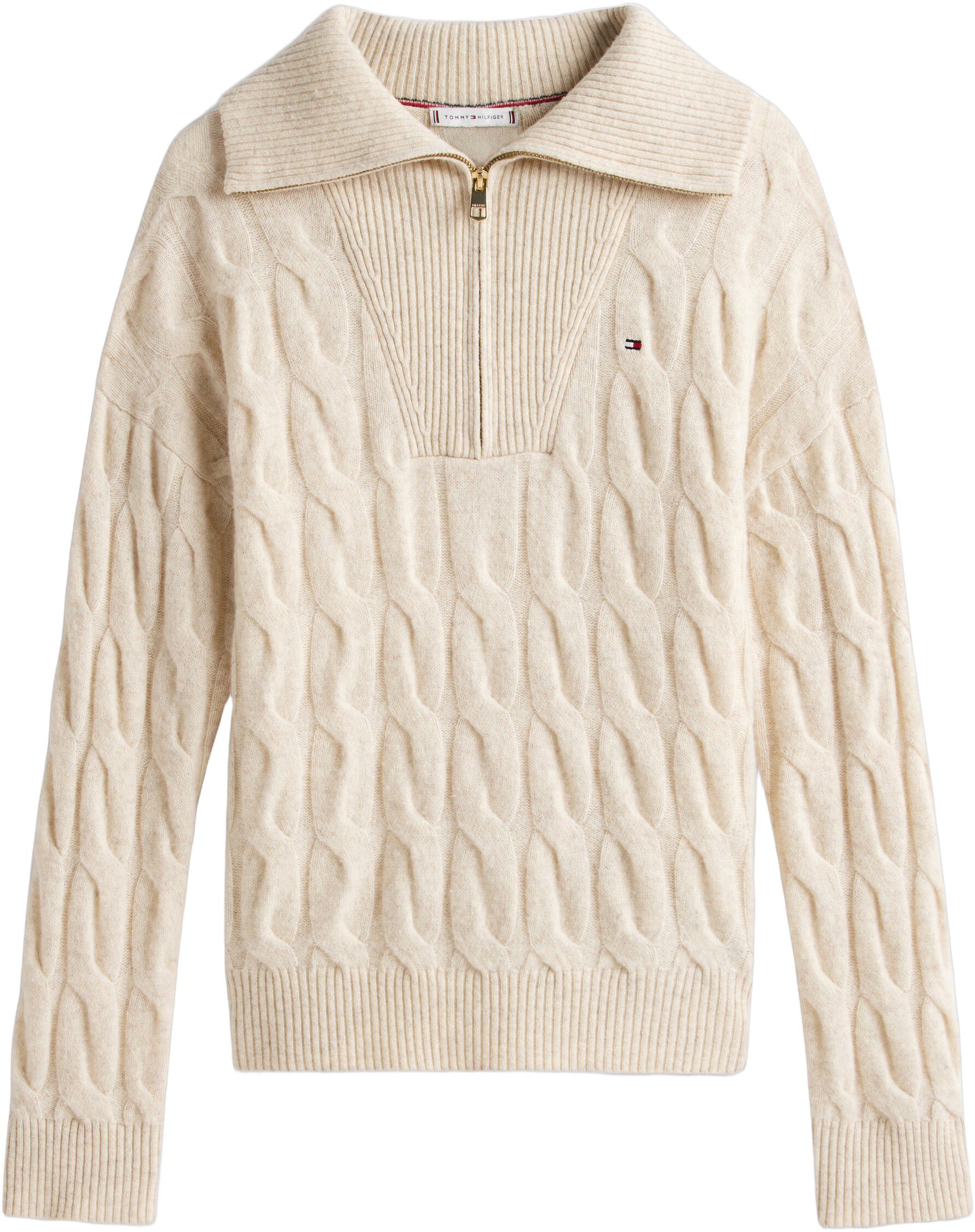 SOFT WOOL CABLE 1/2 ZIP LS SWT