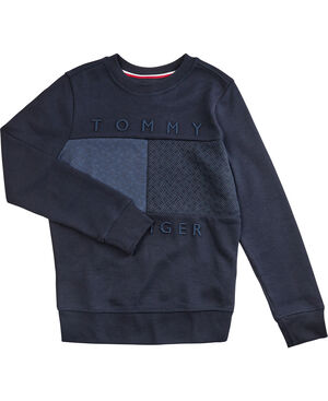 MONOGRAM PANEL CREWNECK