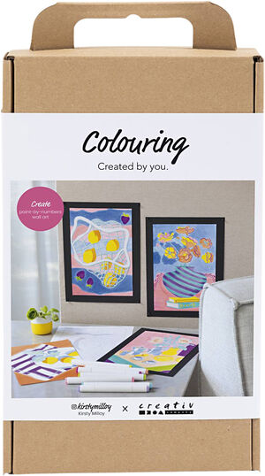 DIY Kit Farvelægning, Paint by numbers, markers