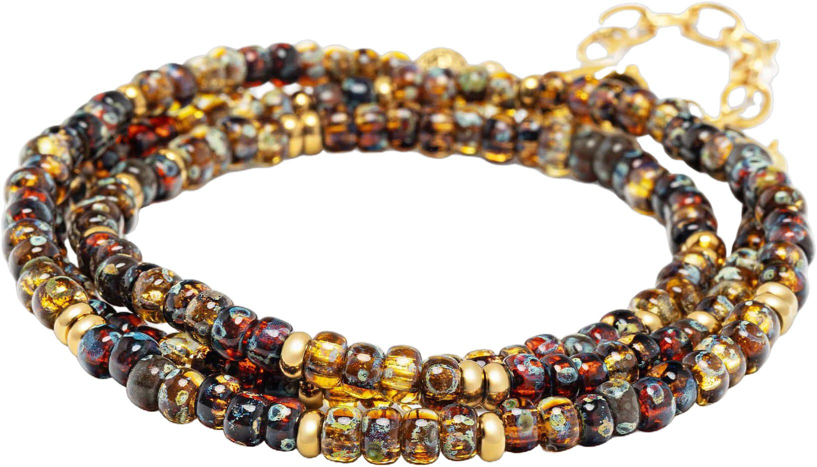 Brown Miyuki Wrap Bracelet