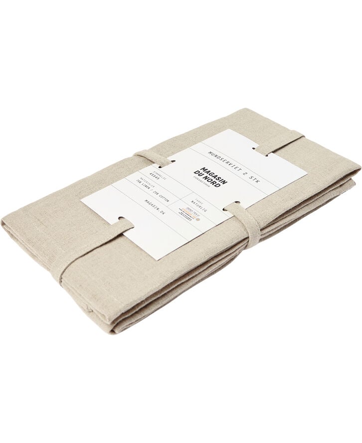 Mundserviet 2 stk 45x45 Natural