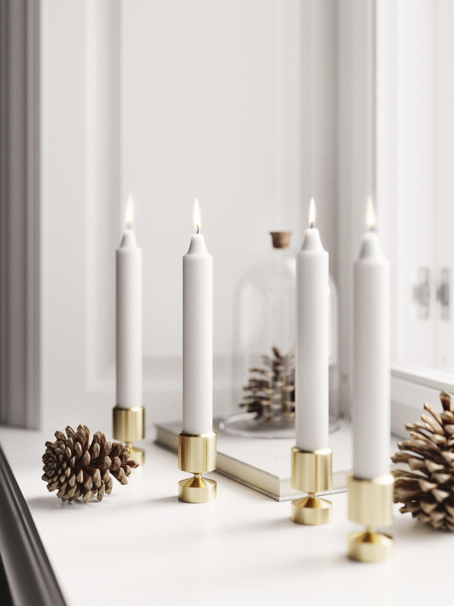 Manchet Candle Holder - brass