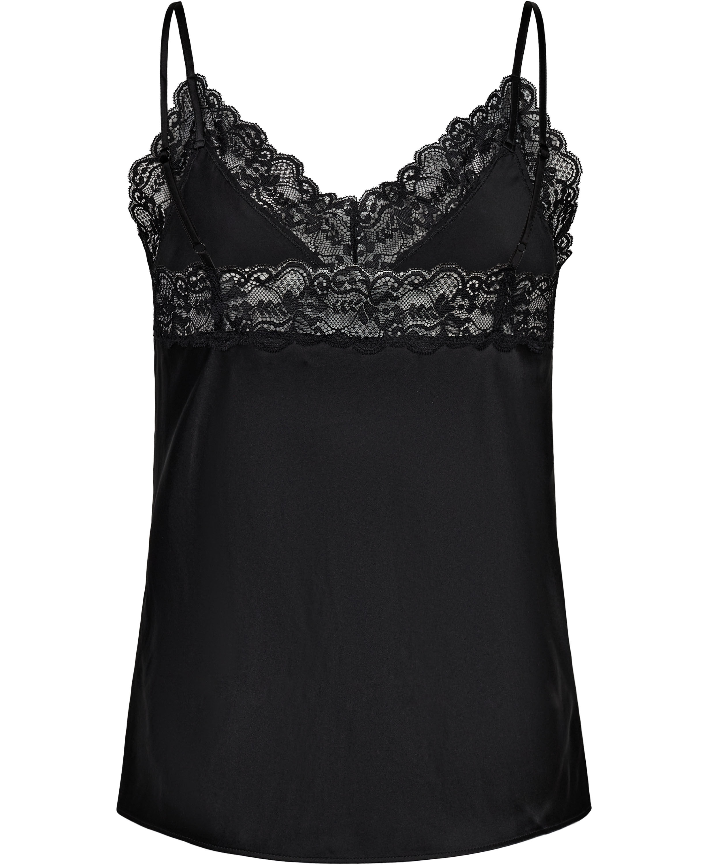 Moon 3 G - Strap Top w. Lace, 100% Silk