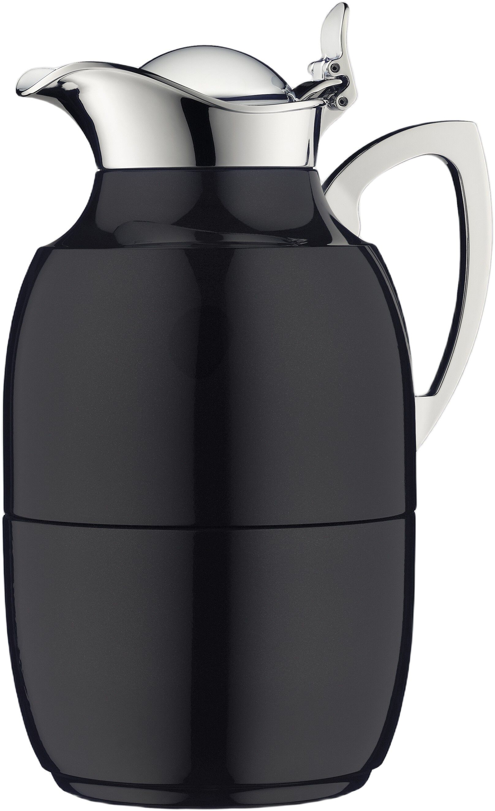 Termokanne Juwel 1 liter Blank svart Rustfritt st&aring;l