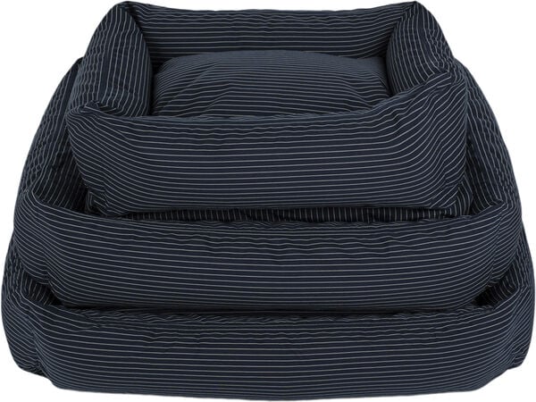 Fossflakes Dog bed Blue pinstripe