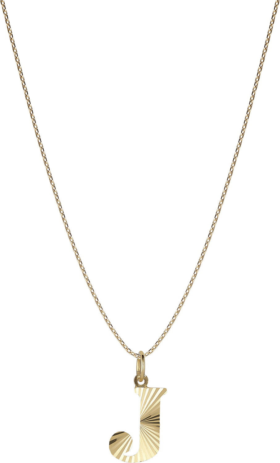 Reflection Letters, gold-plated sterling silver-J