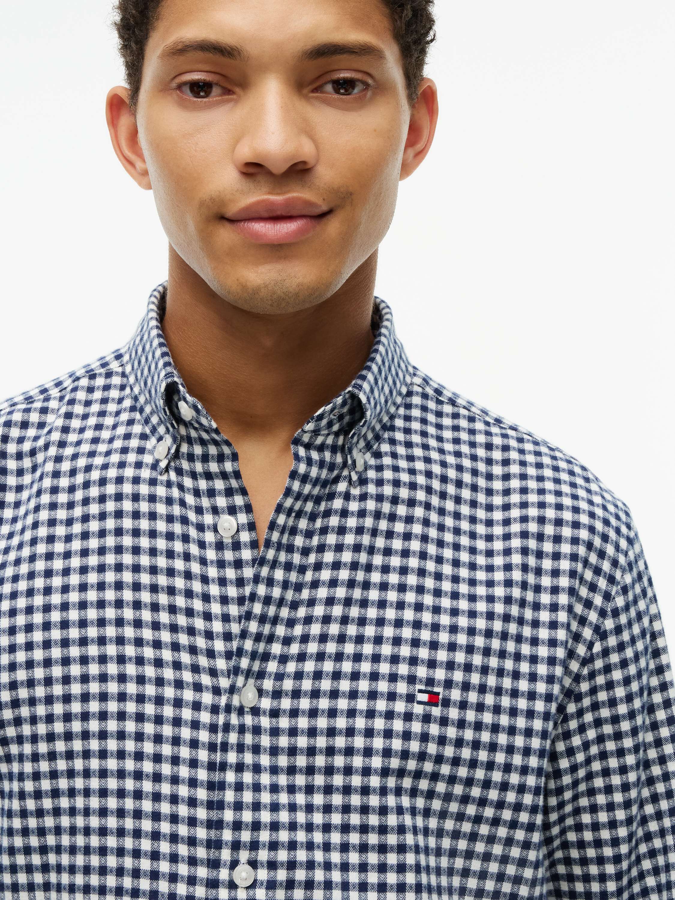 Regular Fit Gingham Dobby Flannel Shirt