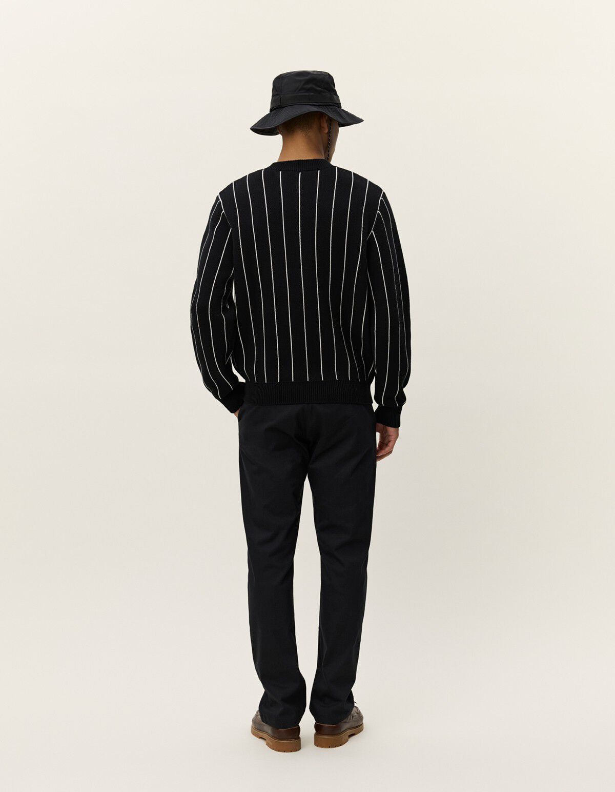 Gaston Jacquard Pinstripe Knit