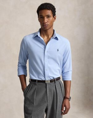 STRCH OXFORD INTRLK-KNT-SHIRT